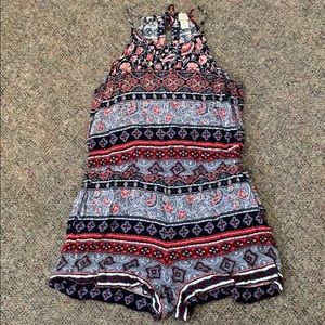Red white and blue romper